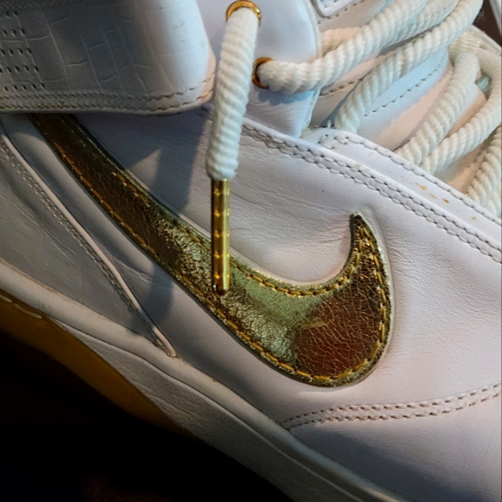 NIKE Air Force 25th Anniversary Basketball White Gold 315015-171